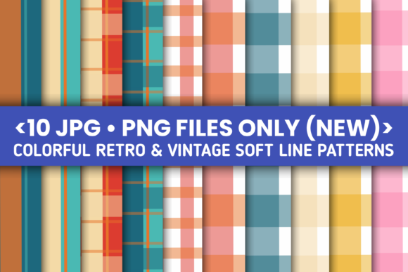 10 Set Retro and Vintage Line Patterns: Timeless Design Meets Modern Digital Workflow