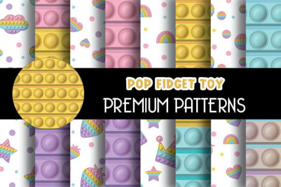 16 Pop Fidget Toy Digital Papers: Versatile Textures for Creative Projects