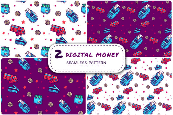 2 Digital Money - Seamless Patterns