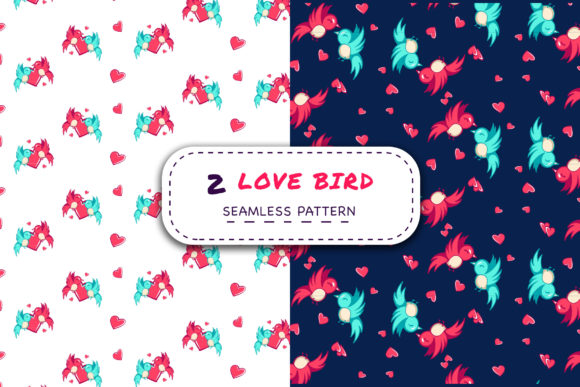 2 Love Bird - Seamless Patterns: A Practical Guide for Designers and Creative Professionals