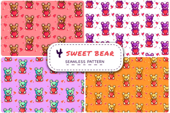 4 Sweet Bear - Seamless Patterns: A Practical Guide for Designers and Crafters