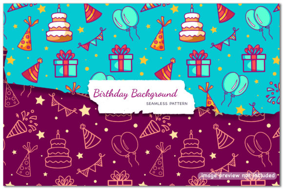 Birthday Background - Seamless Patterns