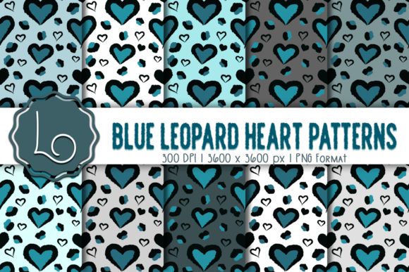 Blue Leopard Heart Patterns: High-Quality Design Resources for Creative Professionals and DIY Enthusiasts