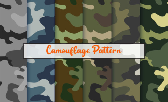 Camouflage Seamless Vector Patterns SVG