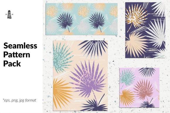 Contemporary Palm Leaves Patterns: A Versatile Vector Resource for Design Innovation