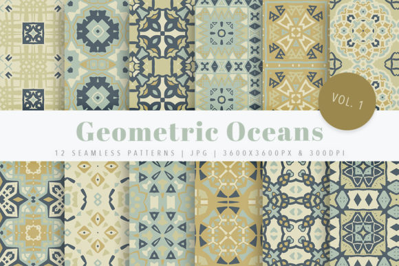 Geometric Oceans Patterns Vol. 1