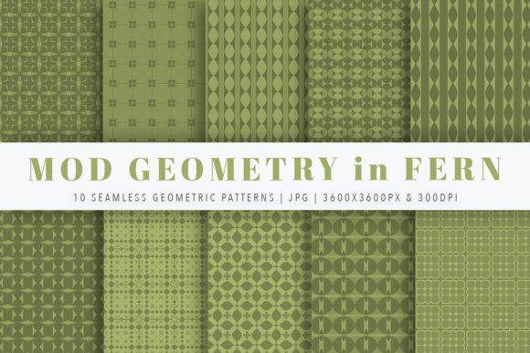 Geometry Mod Seamless Patterns – FERN: Minimal Elegance Meets Spring’s Creative Momentum