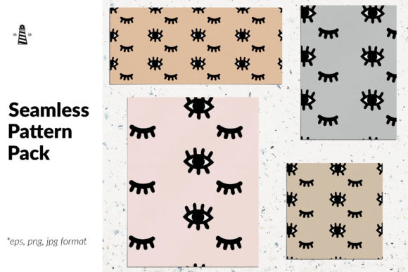 Hand-Drawn Eye Seamless Patterns: Artistic Depth Meets Practical Design Versatility