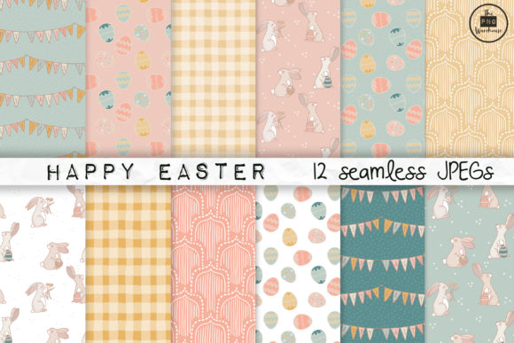 Happy Easter – Set of 12 Seamless Patterns