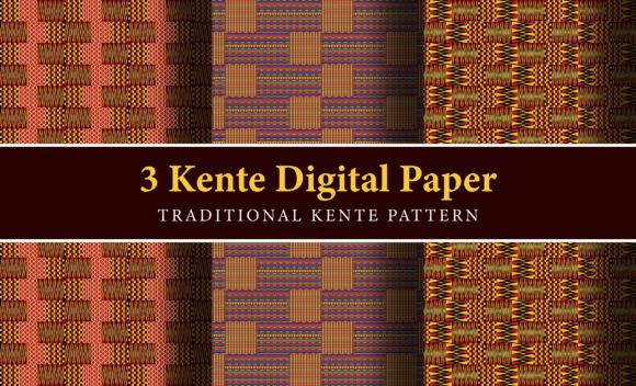 Kente Patterns Digital Paper: Hand-Drawn, High-Resolution & Ready for Real Design Work