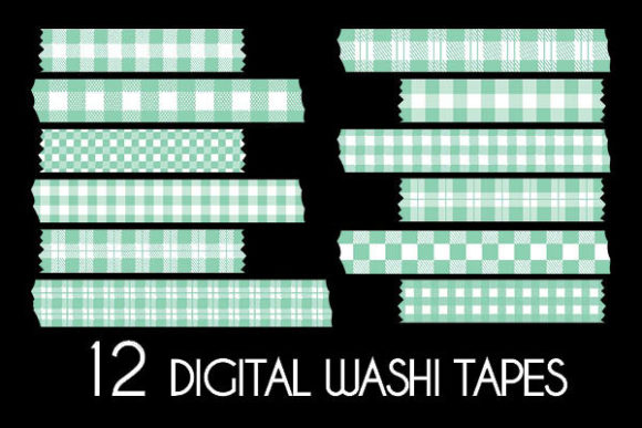 Mint Plaid Washi Tapes Patterns: A Versatile Design Language for Everyday Creativity