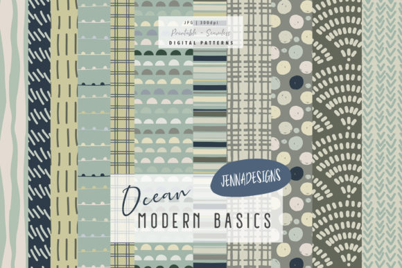 Modern Basics Seamless Patterns – Ocean