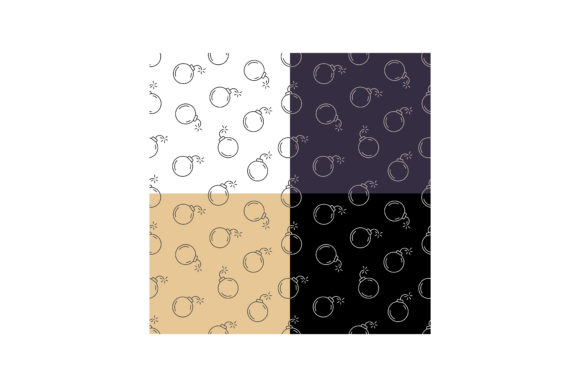 Set of Seamless Patterns with Metallic R