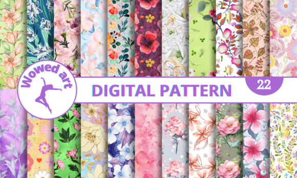 Spring Floral Digital Patterns JPG
