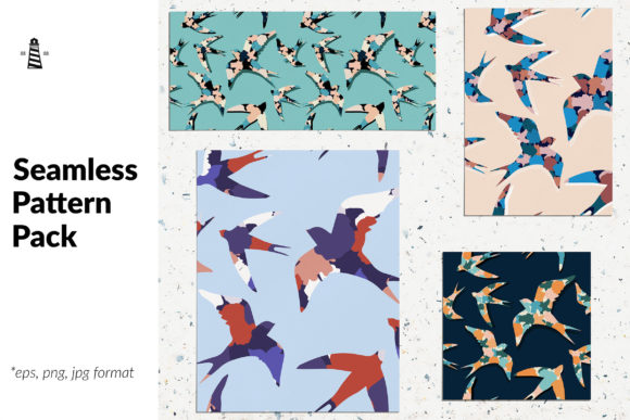 Swallows Seamless Patterns